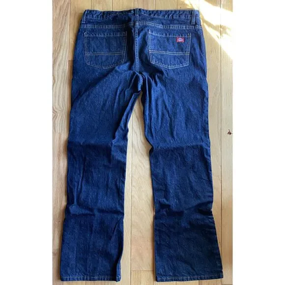 Dickies Crafted For Women Relaxed Jeans 10R Dark Wash - Picture 2 of 7